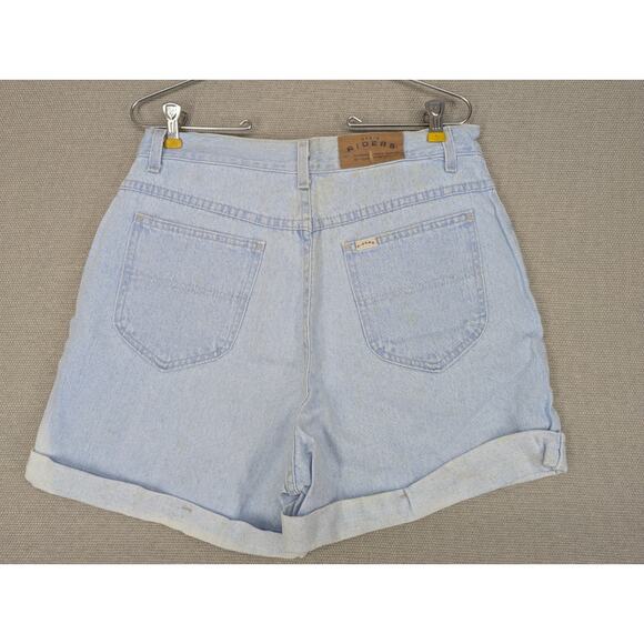 Riders Light Blue Denim Jeans Shorts Size 14M High Waisted USA Vintage -0925F163 - Picture 6 of 8